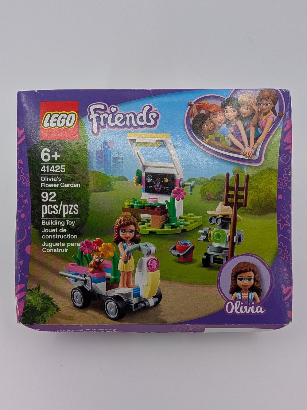 LEGO 41425 Friends Olivia's Flower Garden Building Toy Sealed In Crushed Box